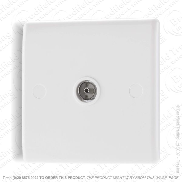 Socket TV Flush 1G white BG