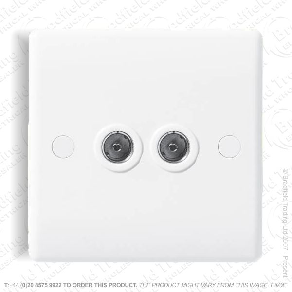 Socket COAX TV Flush 2G white BG