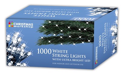 D09) Xmas Lights 1000 LED White Chaser