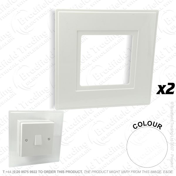 I24) Finger Plate 1G white LYVIA *Single*