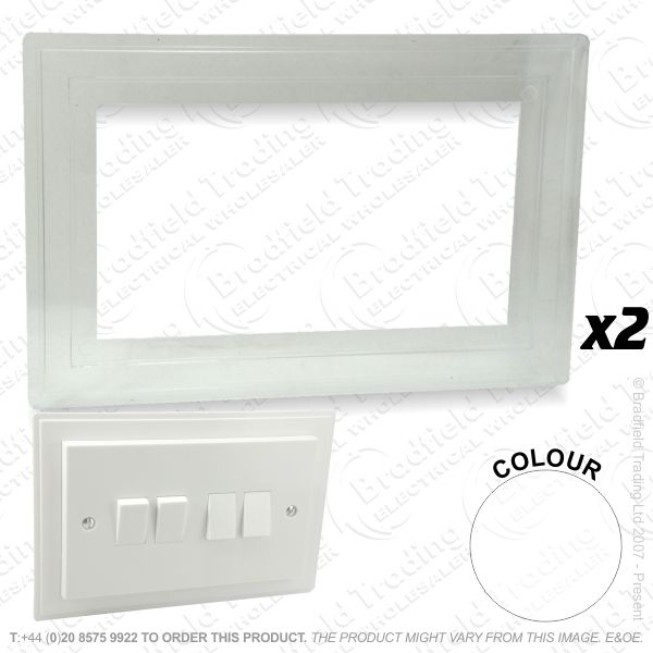 I24) Finger Plate 2G white LYVIA *Single*