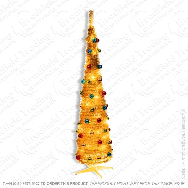 D11) Xmas 6ft Pop Up Tree Gold