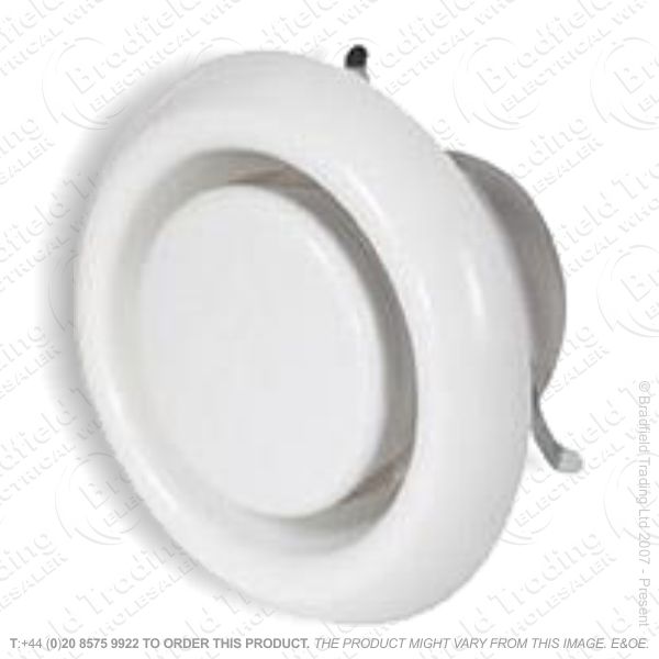 Extractor Fan Grill 4  Round Intake Wh