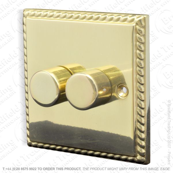 I32) Dimmer Push 2G 2w 400W Brass RE