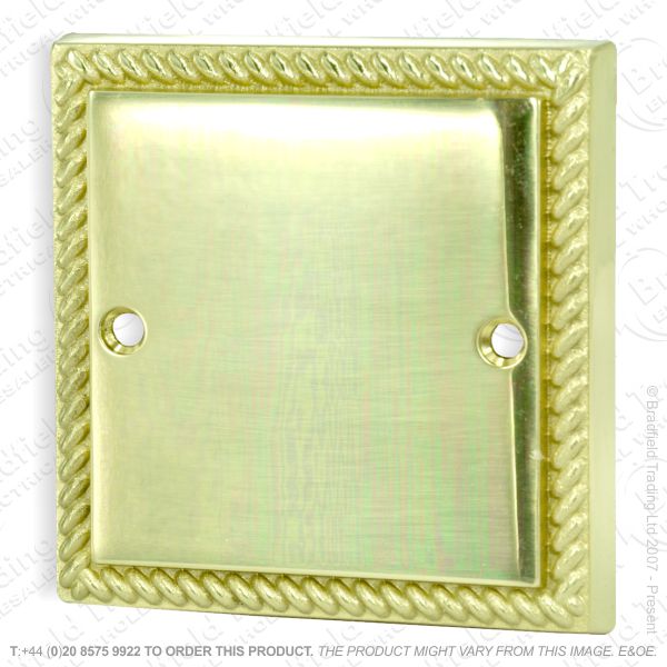 I34) Blanking Plate 1G brass RopeEdge HAMILTO