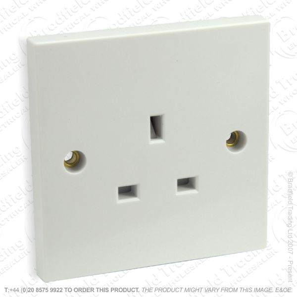 I17) Socket Unswitched 1G 13A white ECO B10U