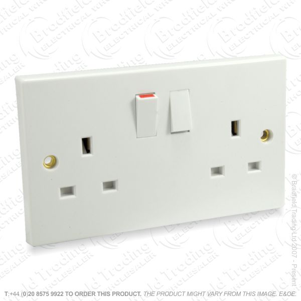 I17) Socket Switched 2G 13A white ECO
