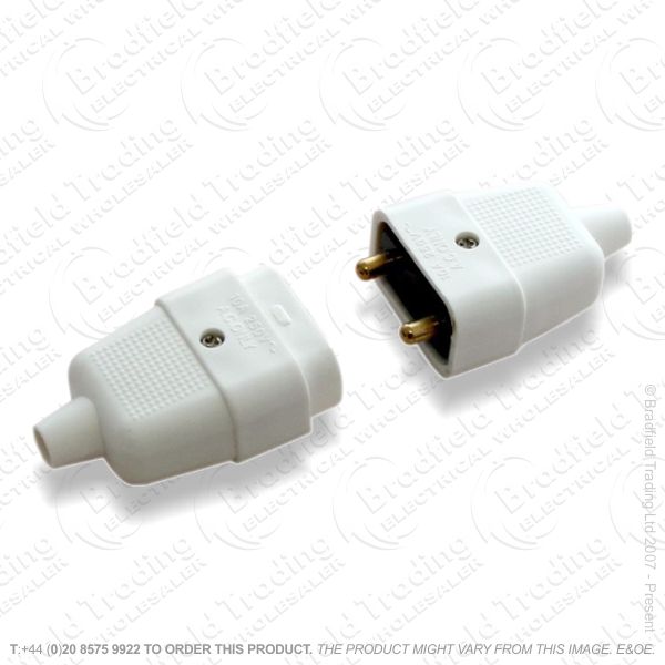 F15) Connector 10A 2core Pull Apart White ECO