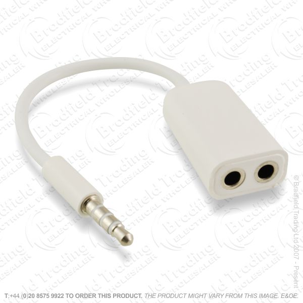 E18) Spliter Ipod 3.5mm Plug to 2 Sockets