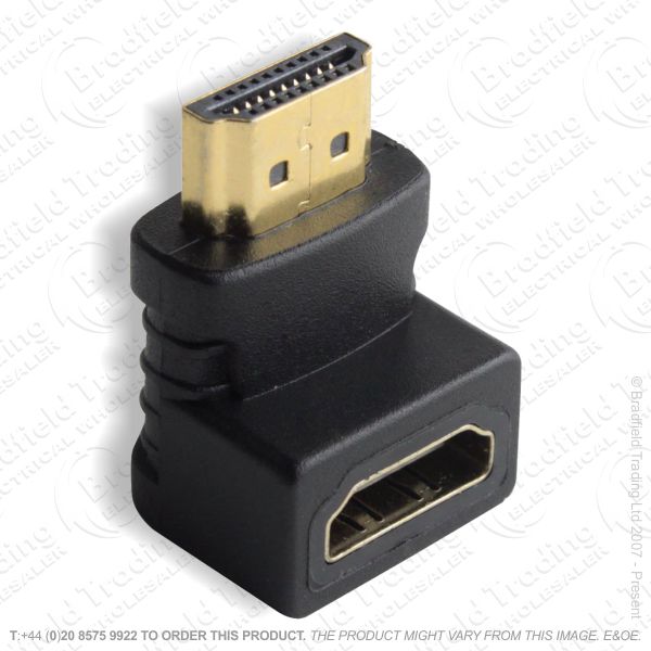 E29) HDMI 90* Adaptor M-F Gold Lloytron