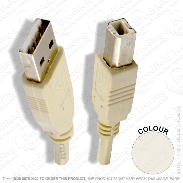 E19) USBa USBb p-p Printer Lead 5M LLO