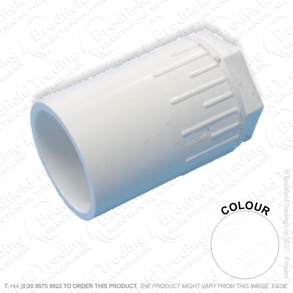 H16) Conduit PVC Female Adaptor 20mm white