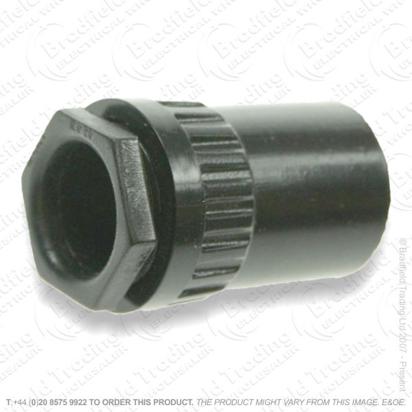 Conduit PVC Female Adaptor 25mm Blalck