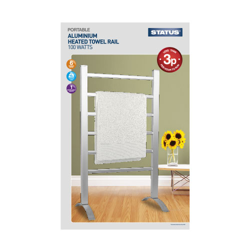 Heater Towel Rail 100W Ladder Standing STATUS