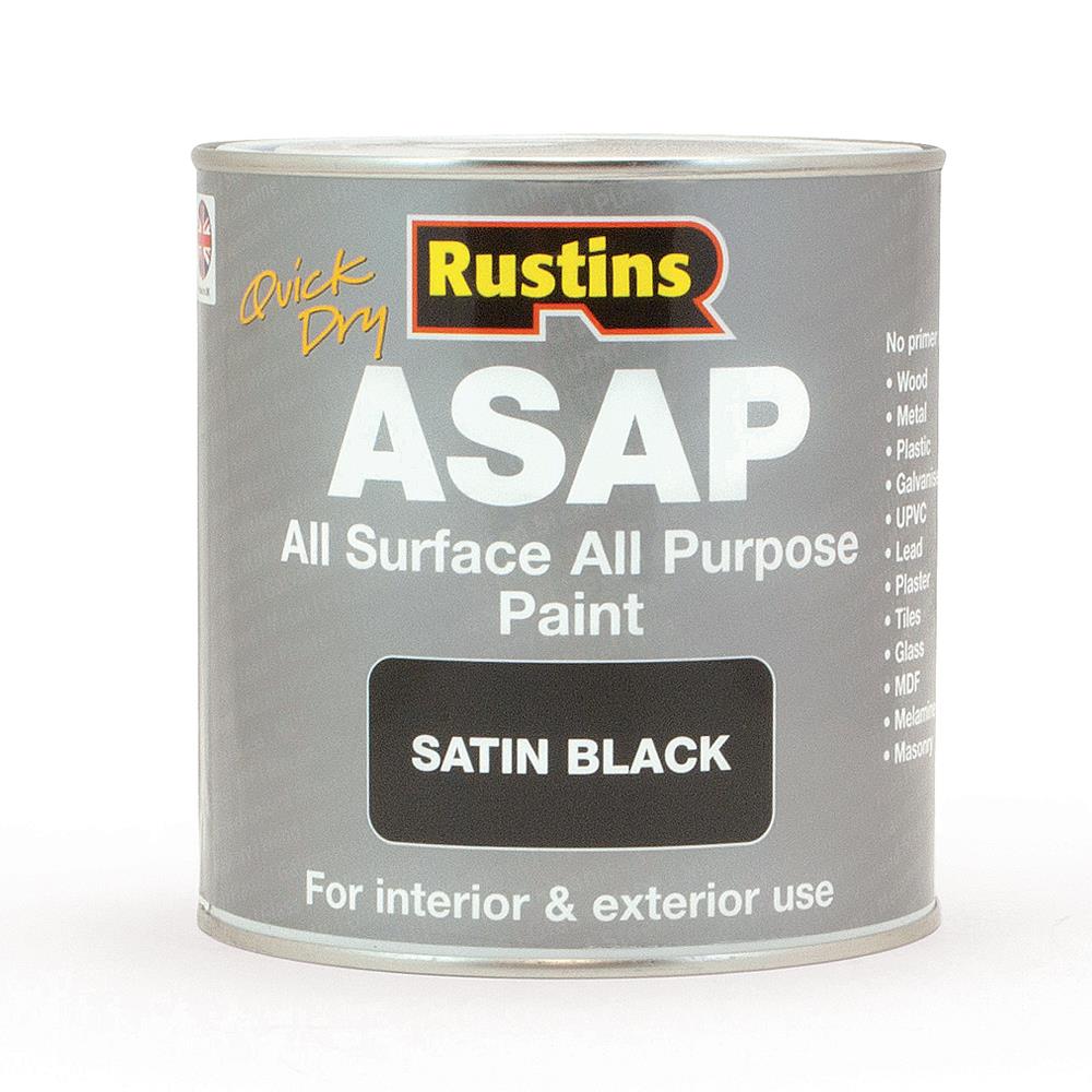 ASAP Black 1ltr Paint RUSTINS