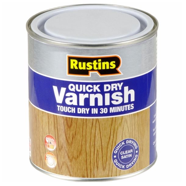 Quick Dry Varnish Gloss Clear 1ltr RUSTINS