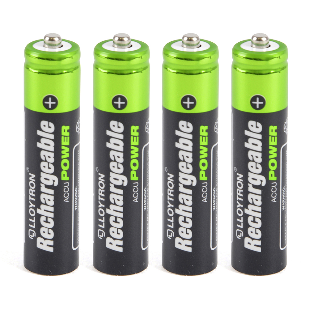 Battery Rechargeable AAA 800mA pk4 LLOYTRON
