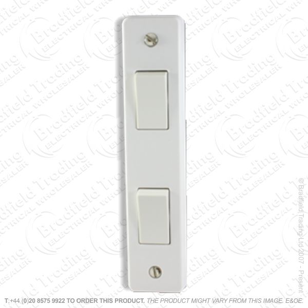 Switch Architrave 2G 2w white ECO