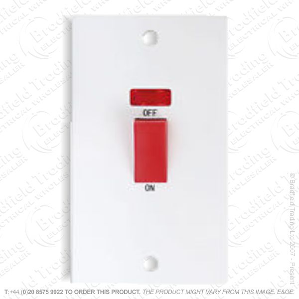 Switch 45A DP Neon 2g Plate Wh ECO BP