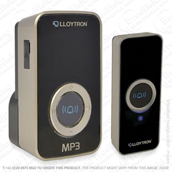 Door Bell Mains Plug In Wireless Bla MP3 LLO