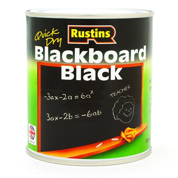 Blackboard Black Paint 250ml RUSTINS