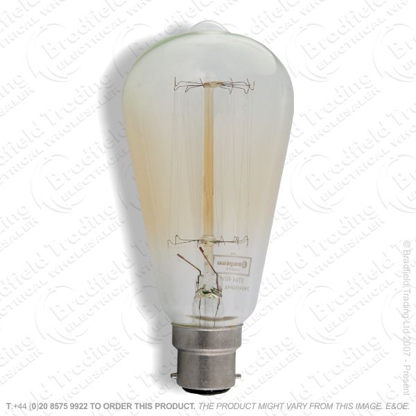 A03) Squirrel Cage BC 40W Long Filament ST58