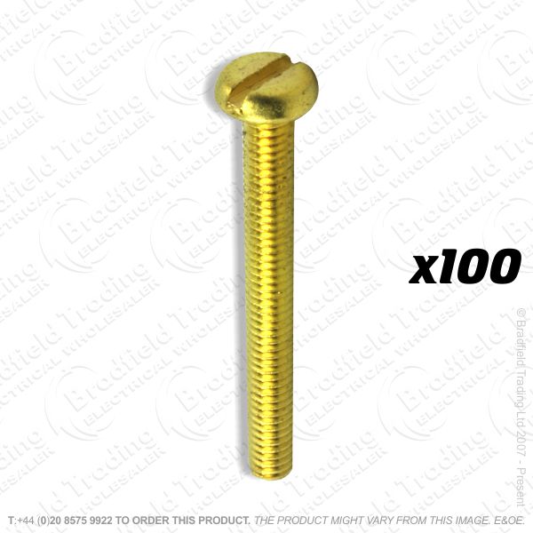G04) Bolts Panhead Brass M4x12mm x100