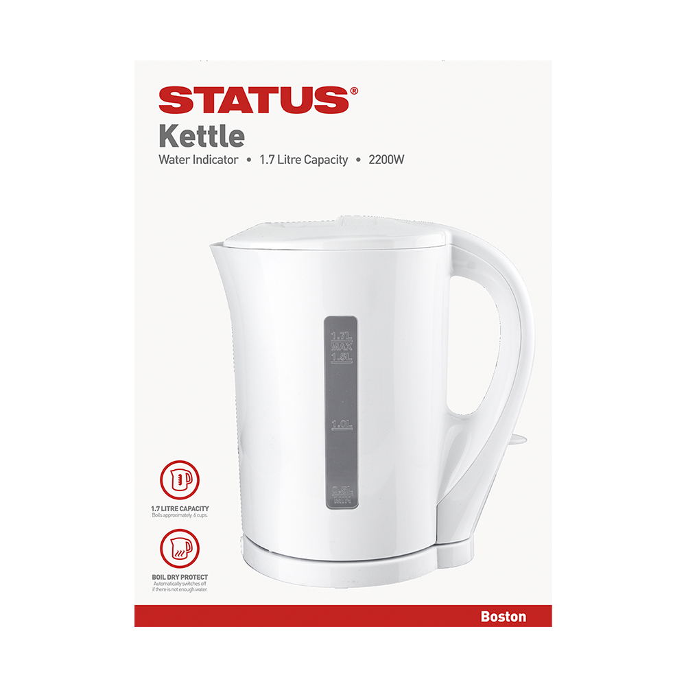 Kettle Cordless 1.7L white 2kW BOSTON STATUS