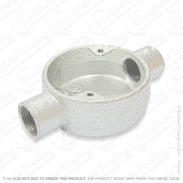 H17) Conduit Gal Box Through 20mm 2w