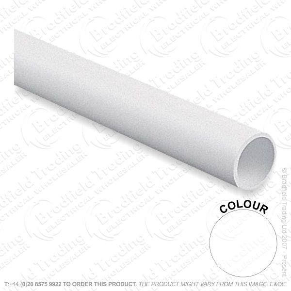 H15) Conduit PVC Round 25mm LG 3M white