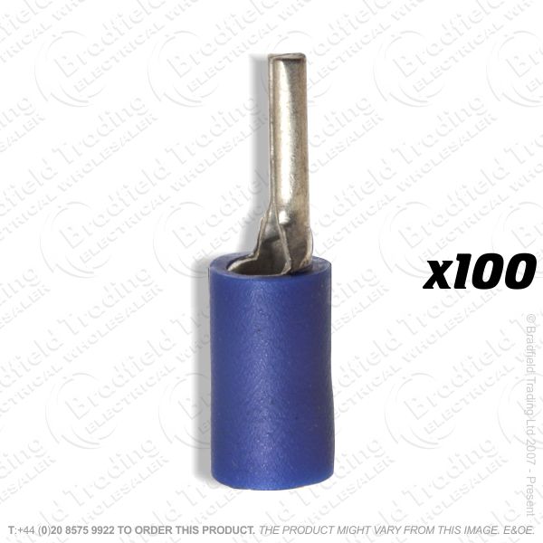 F17) Wire Pin Crimps Blue 2.5mm (100)