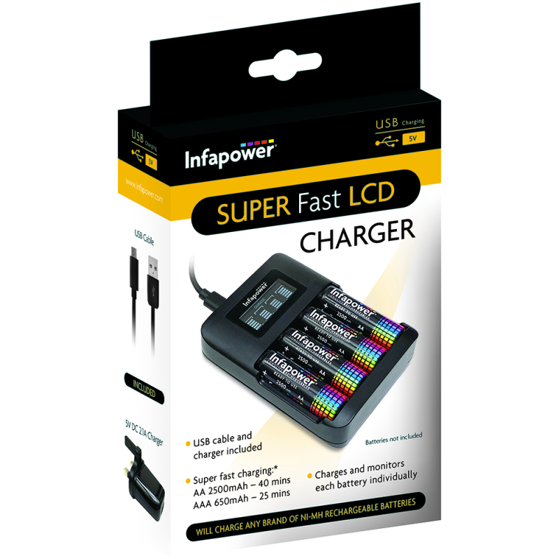 Super Fast Battery Charger Home INFAPOWER