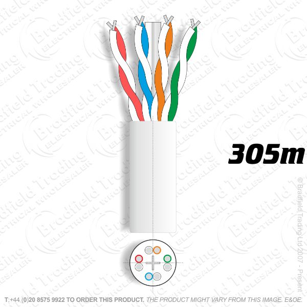 H08) Cat 6 Network Cable 305M Box