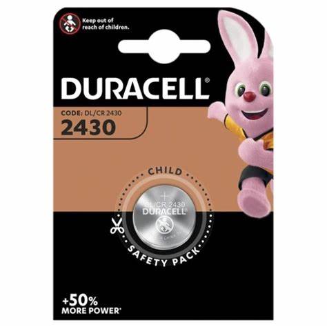 Battery CR2430 3V Lithium Pk1 DURACELL