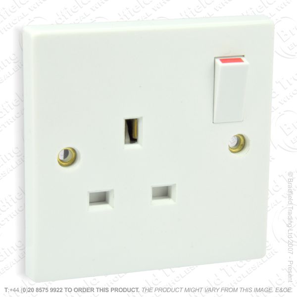 I12) Socket Switched 2G 13A white CRA