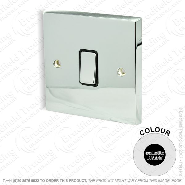 I18) 6A 1Gang 2W Switch Chrome ECO