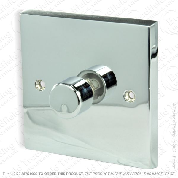 Dimmer 1G 2W 400W Push Chrome ECO