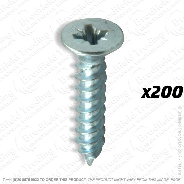 G04) Screws BZP CSK No10x 1  x200