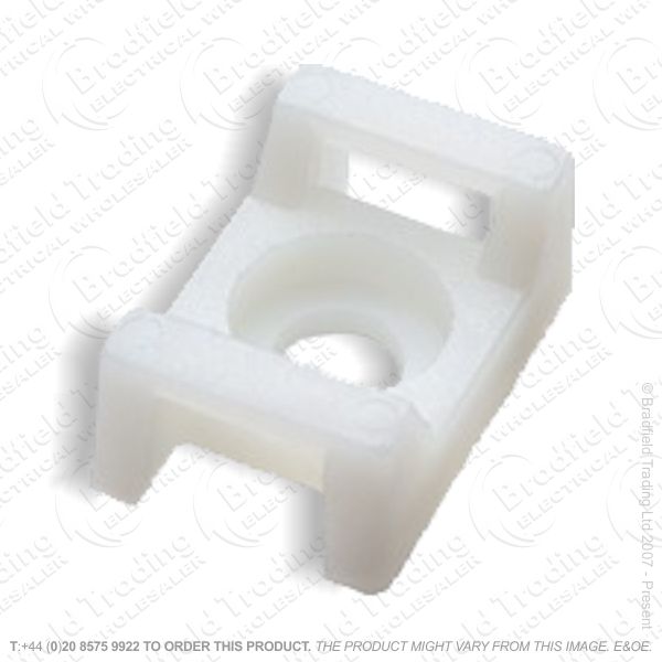 H03) Cable Tie Saddle Screw Base 23x10 White