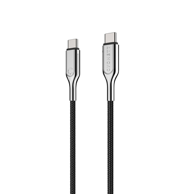 USB-C to USB-C Cable 1M Black Armoured CYGNET