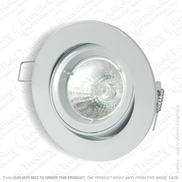 Downlight Die Cast Fitting Adj 82mm Wh