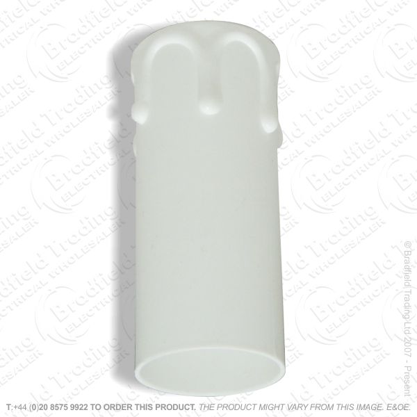 B07) Candle Drip Plastic D27 H70mm Wh