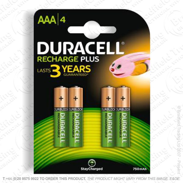 E10) Battery Rech AAA 1.2V 750mAH DURAC