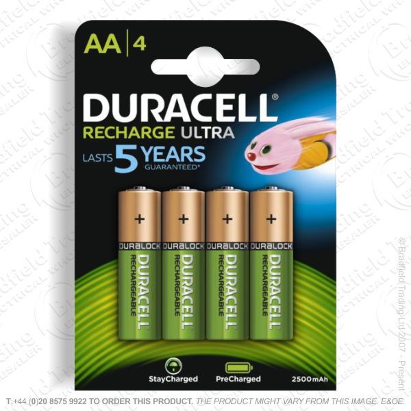 E10) Battery Rech AA 1.2V 2500mAH DURACELL