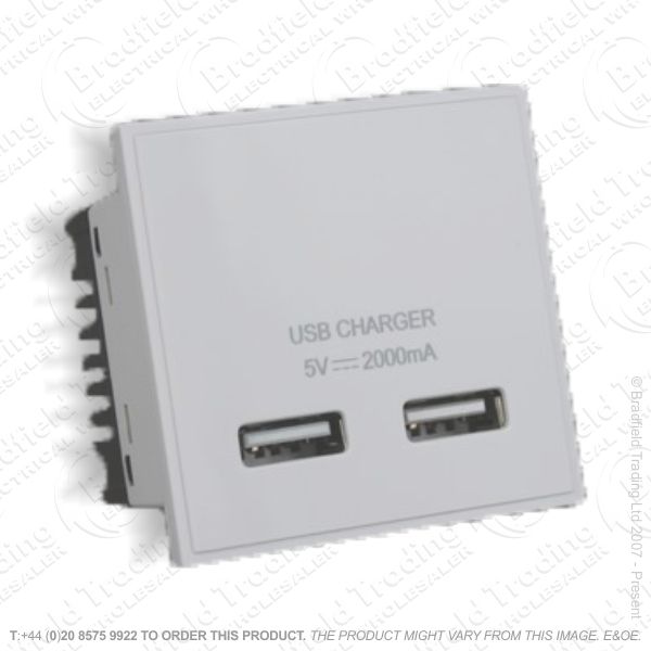 USB Charger Module Twin White VARILIGHT