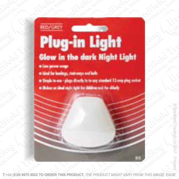 Night Light Plugin Glow LED REDGREY