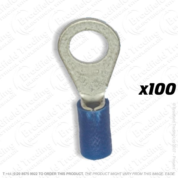F17) Crimps blue 2.5mm x10mm Ring (100)