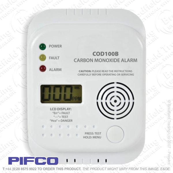 I05) Alarm Bat Carbon Mono LCD ECO