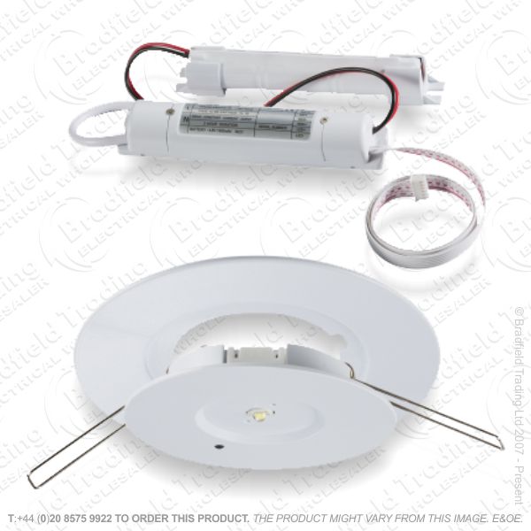 Emergency LED Downlight 3W NM Slimline