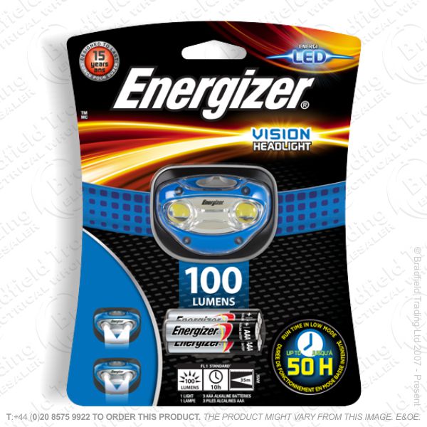 E43) Headlight 100lm 3xAAA Vision ENERGIZER